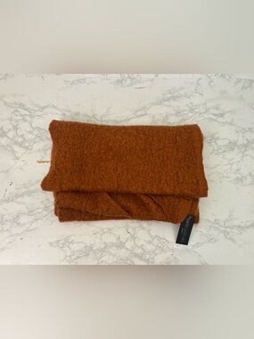 Marc And Scarf Knit Fuzzy Soft Long Brown Rectangle NWT